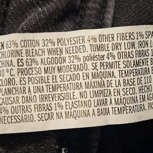 Forever 21 Black Denim Jeans Slim Fit Distressed Paint Splatter Size 33 Womens - Picture 5 of 7